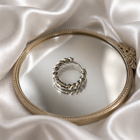 Fermoirs d'oreille torsadés en laiton, plaqués or/rhodium, texturés, pour la fabrication de bijoux