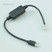 Convertidor Serial USB C a RJ12 6P6C, Cable de Consola UART TTL RS232, CP2102