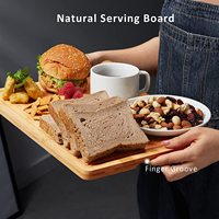 Planche à découper en bambou sur mesure, grande taille, pour fromages et charcuteries, avec ensemble de couteaux, plateau de service, planche de cuisine