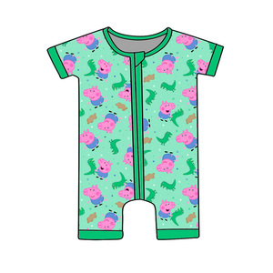 2026 OEM 夏季竹纤维睡衣幼儿儿童连体衣短袖薄款连体衣新生儿婴儿睡衣 - Product Image 5