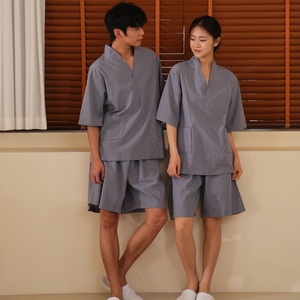 Ensemble de vêtements pour <span class=keywords><strong>spa</strong></span> violet, robe de <span class=keywords><strong>massage</strong></span>, tenue pour patient d'acupuncture, ensemble de vêtements pour moxibustion - Product Image 6
