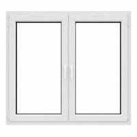 Ventana Abatible de UPVC con Múltiples Cámaras, Resistente a la Corrosión del Sal y a la Intemperie, con Malla de Nailon, para Granjas, Talleres y Lavanderías