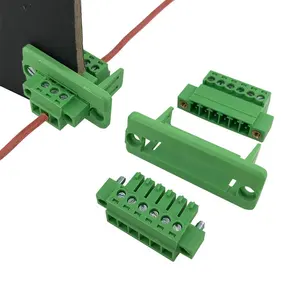 plug-in type through wall or panel terminal block with flange plug 2 to 24P