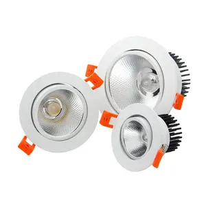 Spot lumineux LED encastrable pour le plafond, avec technologie COB, éclairage d'intérieur, luminaire de plafond, 7/9/12/15/20/24/30W, 1 unité