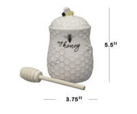 BESTCERA Offre Spéciale ferme cuisine décor thé accessoires pot de miel 3D ruche céramique pot de miel