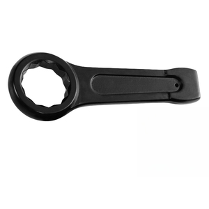 Precision Single-Head Percussion Ring <strong>Wrench</strong> Adjustable Straight Handle Spanner Steel Hardware Tool For Metric Measurements - Product Image 3