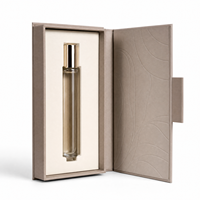 Boîte télescopique pour parfum avec plateau intérieur et texture lin pour emballage de parfum – Offre de conception