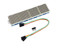 MAX7219 8x8 Dot Matrix (X4) Modul Tampilan Merah Model DSP-4 Empat Matriks 1,3 " SPI LED Daisy-Chain Tanda Alfanumerik Kustom