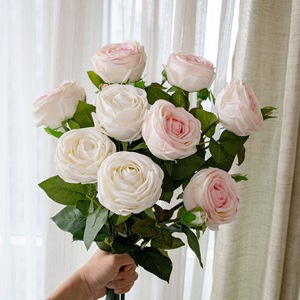 ดอกกุหลาบประดิษฐ์ CallaFloral สีชมพูอ่อน ผ้าทอแบบกันน้ำ สำหรับตกแต่งงานแต่งงานและบ้าน - Product Image 2