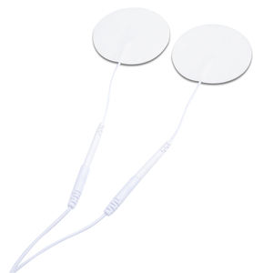 Almohadillas redondas aprobadas por la CE, almohadillas adhesivas de Gel, parches de Gel conductor TENS/EMS no tejidos con alambre de coleta, almohadillas redondas de electrodos reutilizables - Product Image 6