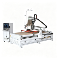 Máquina Fresadora CNC Z-3000 Multiproceso para Corte y Procesamiento de Paneles de Puertas de Gabinete, Equipo CNC para Trabajar la Madera
