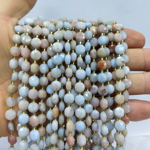 <span class=keywords><strong>Perles</strong></span> de pierre naturelle de haute qualité en gros, de nombreux types : amazonite, obsidienne, œil de tigre, agate indienne, pour la fabrication de bijoux et de bracelets - Product Image 2