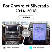 Autoradio MOOKAKA avec écran de 15,6 pouces pour Chevrolet Silverado 2014-2018, CarPlay sans fil, écran tactile, lecteur vidéo, Android, GPS, Navi