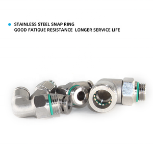 <span class=keywords><strong>PL</strong></span> резьба Локоть M5 1/4 "1/2" 304/316 нержавеющая сталь быстрый разъем воздушный шланг пневматического части трубы фитингов в одно касание - Product Image 4