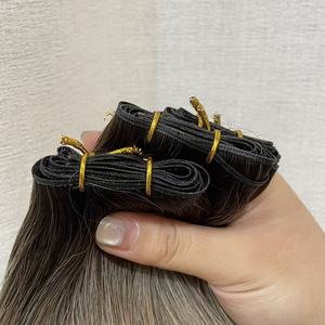Extensiones <span class=keywords><strong>de</strong></span> Cabello <span class=keywords><strong>Invisible</strong></span> Genius Weft Remy Liso Teñido al por Mayor, Densidad Completa con Cutícula Alineada, Estilo <span class=keywords><strong>de</strong></span> Proveedor - Product Image 6