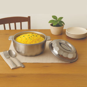 Juego de Ollas Clásico Premium de 3 Piezas de Acero Inoxidable con Aislamiento Térmico y Tapas con Acabado Espejo, Apto para Horno y Lavavajillas - Product Image 1