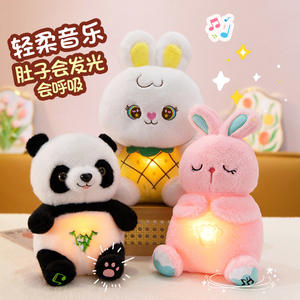 دمية قطيفة تتنفس، رفيق للنوم المريح، دمية قطيفة على شكل أرنب، دمية قطيفة موسيقية مهدئة للأطفال - Product Image 2