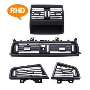 RHD ขวา Driver โครเมี่ยม AC Air Vent Grille ฝา<span class=keywords><strong>ครอบ</strong></span>4PCS ชุดสำหรับ BMW 5 Series F10 F11 F18 520 525 523 528 530 535 540 - Product Image 1