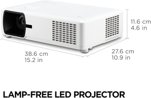 Proyector LED WXGA LS610WH de 4000 Lúmenes con Corrección Trapezoidal Horizontal/Vertical, Ajuste en 4 Esquinas y Control LAN para Hogar y Oficina - Product Image 2