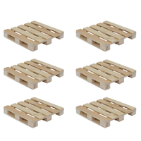 Ensemble de sous-verres en forme de mini palette en bois, protection de table en bois pour restaurant et fête à domicile