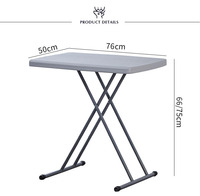 Table pliante réglable portable pour ordinateur portable, table d'étude, mesa plegable, table pliante à ciseaux en plastique