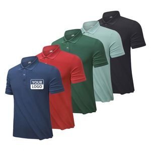 Custom Hot Selling Good Quality New Arrivals Solid Slim Fit Trendy Men' T-shirts Men's Polo Shirts - Product Image 5