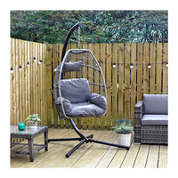Chaise suspendue de jardin au design moderne, personnalisable, hamac pliable, support de balançoire, corde, utilisation en extérieur, parc, matériaux durables en PE et en métal