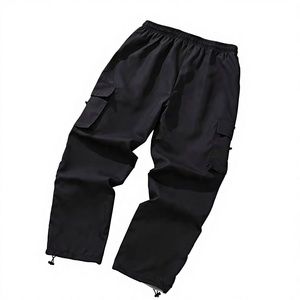 Men's Cargo Jogger Pants Breathable Quick Dry Eco-Friendly Lightweight Polyester/Cotton Color Blocked Drawstring Waist Trousers - Product Image 2