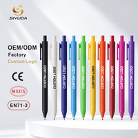 Bolígrafo Retráctil Personalizado con Logotipo, Económico y en Oferta, Multicolor, de Plástico, Promocional, con Bola de Goma