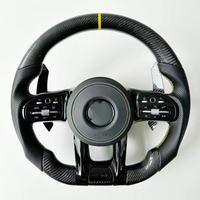Volant Mercedes Benz en cuir perforé en fibre de carbone personnalisé pour AMG, compatible avec W177 W213 W206 W205 W214 C257 W222 W223