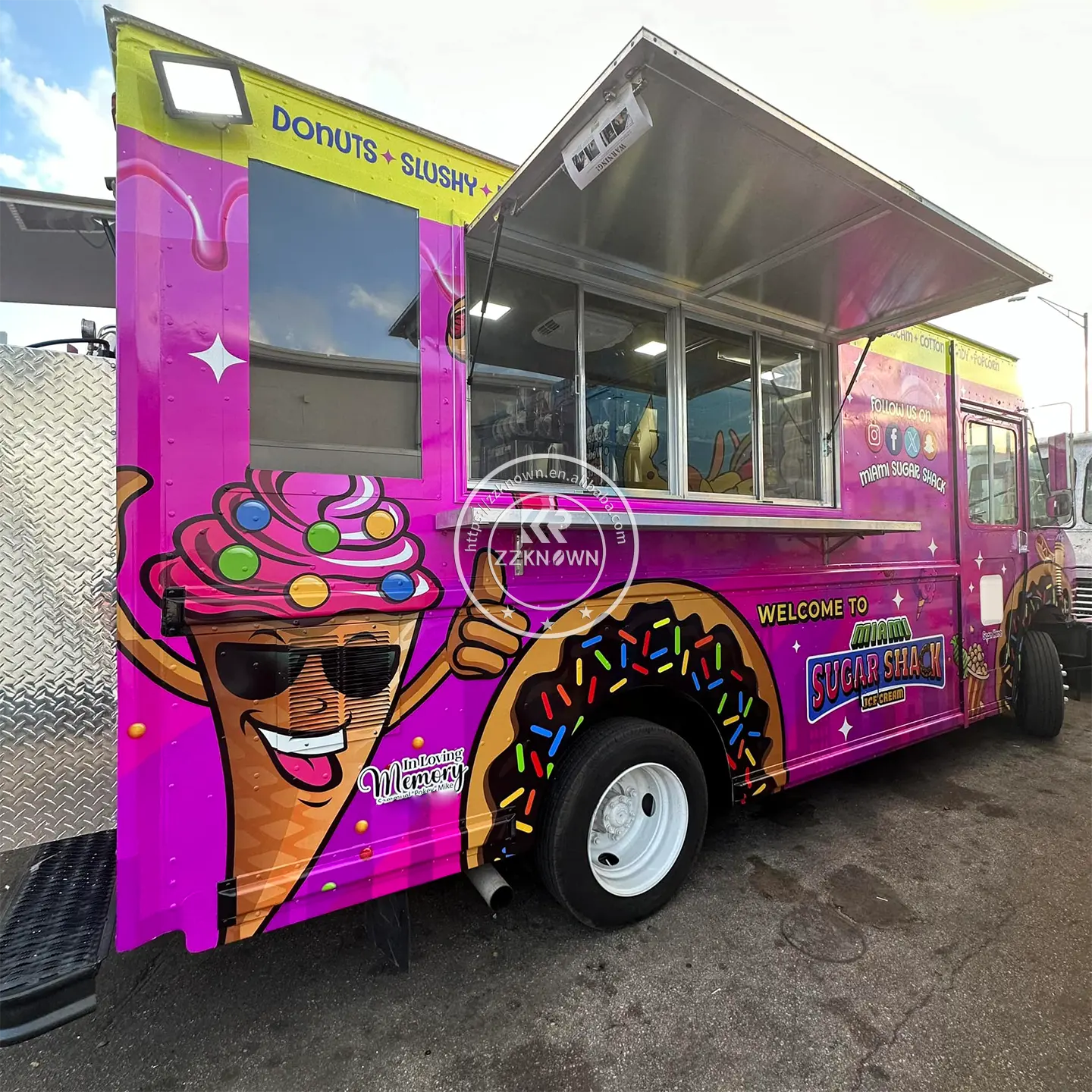 Truk Makanan pesta, peralatan truk es krim Pizza kopi Trailer katering es krim makanan Vintage untuk troli makanan