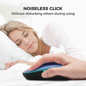 เมาส์ไร้สาย LED เมาส์เงียบบาง 2.4G & BT เมาส์คอมพิวเตอร์ไร้สายแบบชาร์จไฟได้สําหรับแล็ปท็อป, Mac-Book, Pad, Chromebook - Product Image 4