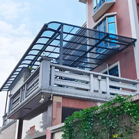 Auvent de villa extérieur moderne en alliage d'aluminium robuste, isolation thermique, écran magnétique, finition thermolaquée antirouille