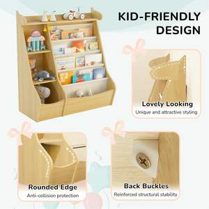 Estantería de Madera <span class=keywords><strong>Montessori</strong></span> para Niños, Adecuada para Almacenar Juguetes en Guarderías, Salas de Juego o Dormitorios. - Product Image 3