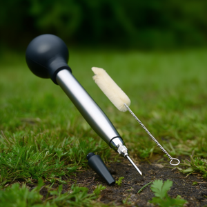 Pipette en acier inoxydable pour persil avec brosse de nettoyage et capuchon - Product Image 3