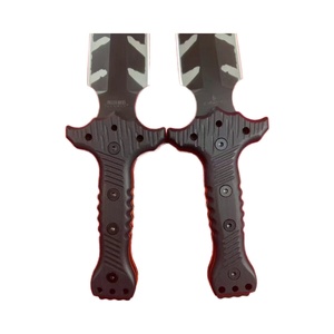 Couteau tactique droit de survie en acier inoxydable noir de haute qualité avec manche G10, étui inclus, pour la chasse, qualité DIY, OEM - Product Image 4