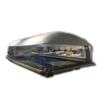 Couverture de piscine gonflable transparente en PVC, 12 m de long, 6 m de large, 2 mm d'épaisseur, à air constant, imperméable, écologique, anti-UV