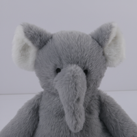 Peluche Éléphant Chauffable D KING, Jouet en Peluche Micro-ondable, Coton PP Brodé, Doux et Confortable pour Enfants et Adultes, Relaxation