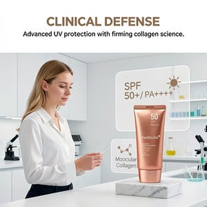 Protector Solar Reafirmante de Colágeno con Niacinamida y Vitamina E, con Ácido Hialurónico, SPF <span class=keywords><strong>50</strong></span>, <span class=keywords><strong>Crema</strong></span> Solar Iluminadora, Superventas - Product Image 2