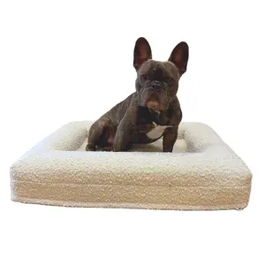 Waterproof Memory Foam Boucle Bed For Small Medium And Large Dogs Comfortable Spacious Cosy Bolsters Orthopedic Foam