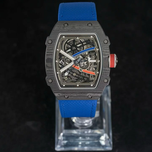 Montre mécanique de luxe pour homme RM67-02, ultra-fine, en fibre de carbone, avec cristal saphir, bracelet élastique, design sportif. - Product Image 5