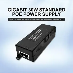 Standard Protocol Single Port 30W Gigabit 52V 0.58A POE Injector Ethernet Power Supply Module