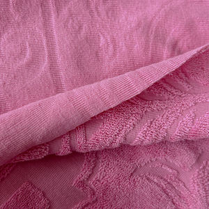 75% Coton 25% Polyester Tissu jacquard uni en éponge 210gsm Antistatique Respirant Évacuation de l'humidité Peignoirs de bain Pantalons de plage Vente chaude - Product Image 4