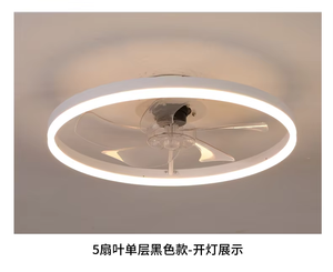 Ventilador de Techo Moderno con Luz LED Blanca, 6 Velocidades, Atenuación Continua, Motor de CC, Control Remoto/Aplicación, Silencioso, Inteligente, para Exteriores y Dormitorios - Product Image 4