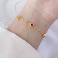Vente en gros de bijoux pour femmes en acier inoxydable avec incrustation de pierres précieuses artificielles vintage en zircon et Offre Spéciale à la mode
