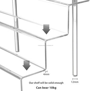 Vente en gros, échelle transparente 3 couches, présentoir de rangement en acrylique, présentoir à chaussures en acrylique - Product Image 2