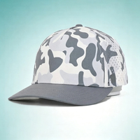Gorra Deportiva de 5 Paneles con Perforaciones Láser, Camuflaje, Secado Rápido, para Ciclismo