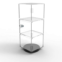 Vitrine rotative en plexiglas transparent en acrylique pour chargeurs de téléphone portable