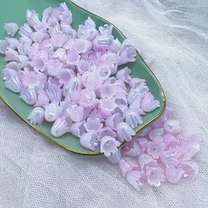 Aksesoris kecantikan manik-manik longgar 500g/tas bunga manik-manik akrilik barang DIY dibuat di pabrik Cina penjualan langsung