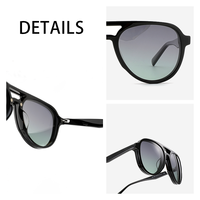 Lunettes optiques de haute qualité à monture en acétate tendance avec clip magnétique, design double pont, lunettes de soleil pour hommes et femmes